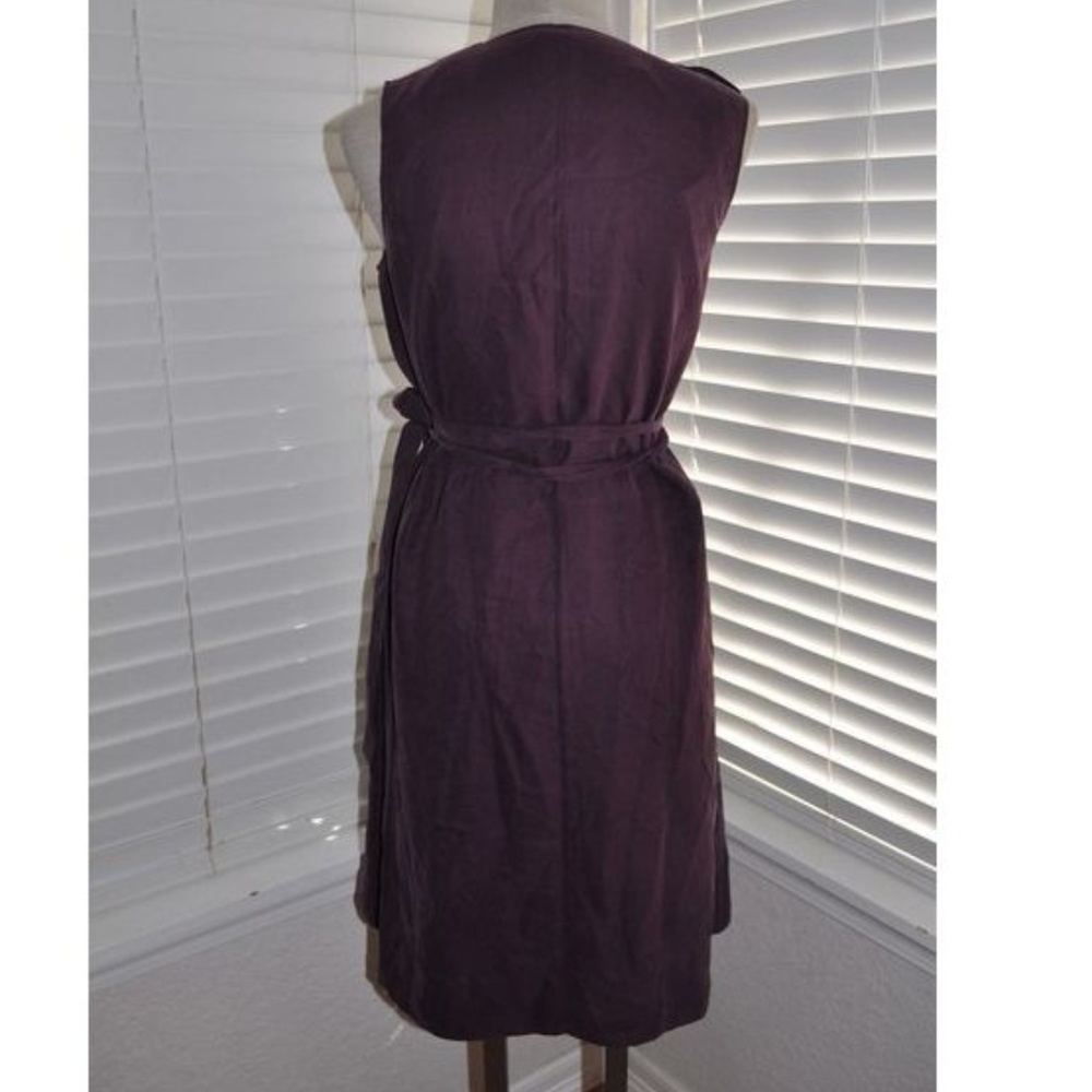 TUSALE New KENNETH COLE Aubergine Silk Wrap Dress - Picture 7 of 8